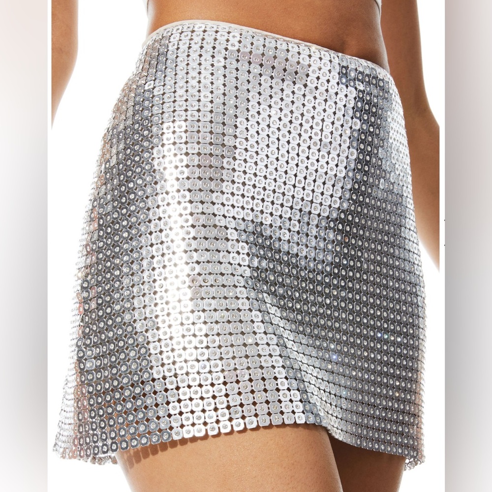Alice + Olivia RILEY EMBELLISHED MINI SKIRT Size 8